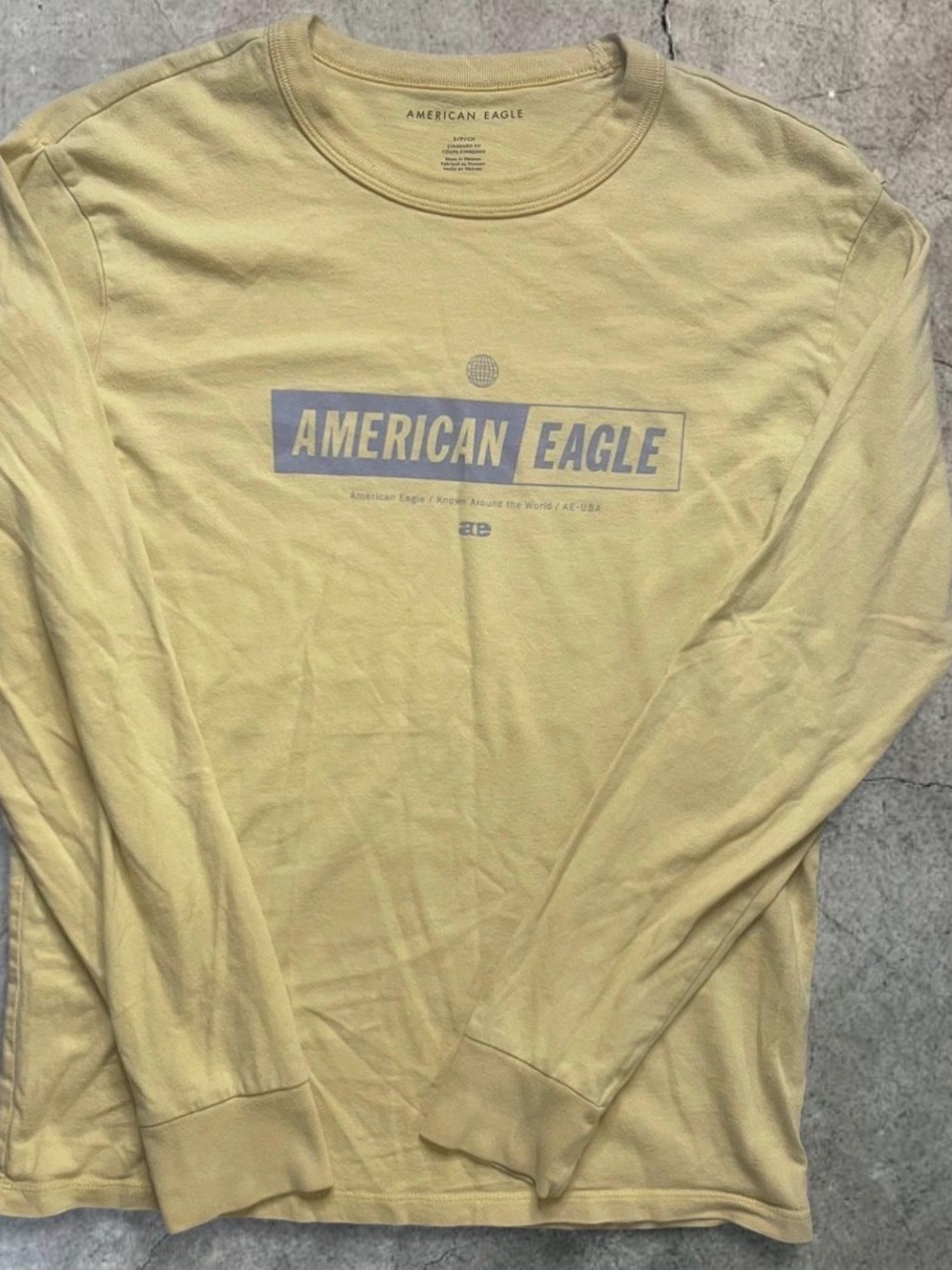 American Eagle Yellow Long Sleeve Shirt - Size S